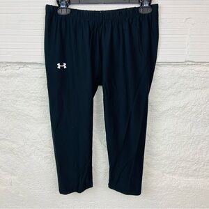 UNDER ARMOR black compression capri running yoga training leggings size XL